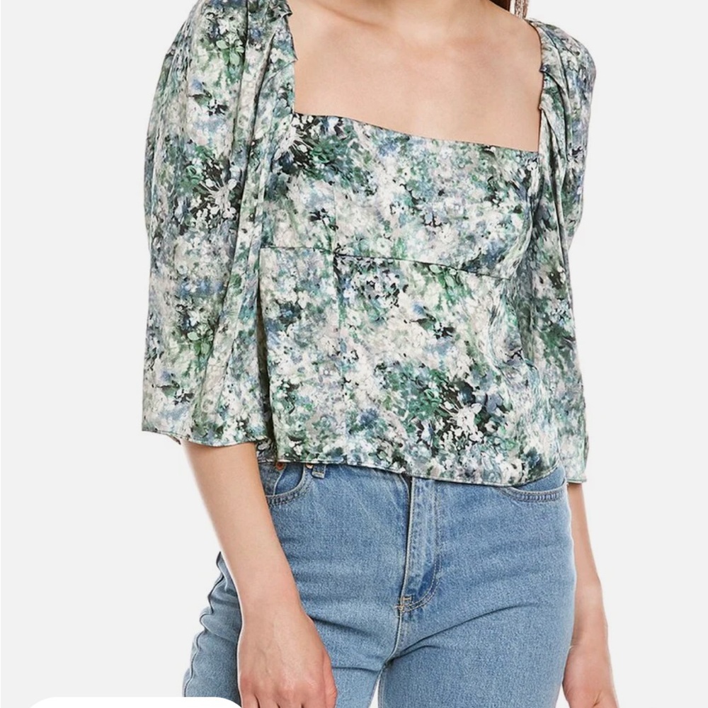 Vince Painted Floral Top (size 2)